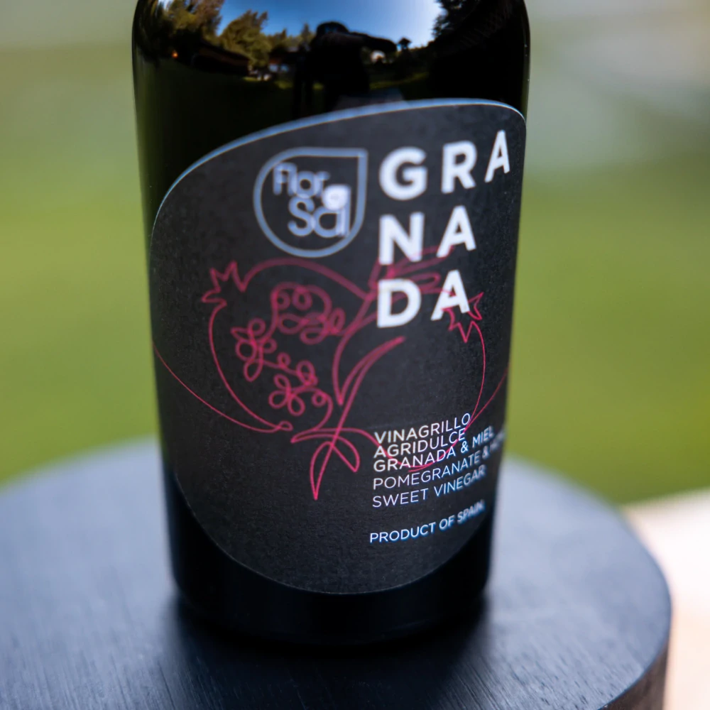 Vinný ocet s medem a granátovým jablkem Flor de Sal 250ml